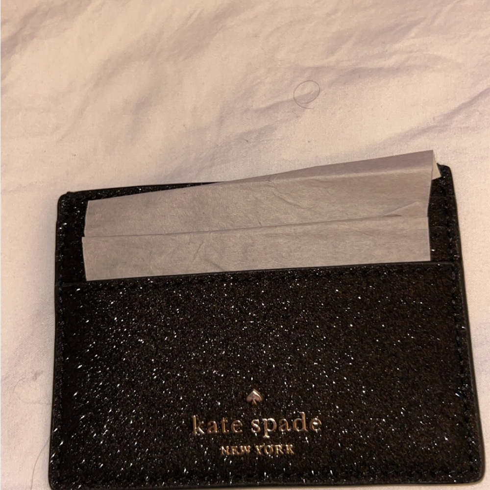 Kate Spade Sparkling Black Card Holder